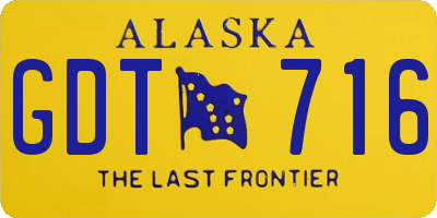 AK license plate GDT716