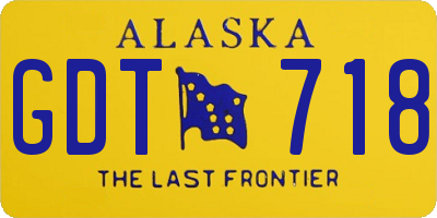 AK license plate GDT718
