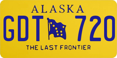 AK license plate GDT720