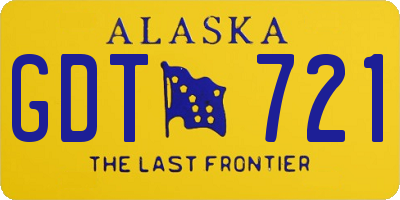 AK license plate GDT721