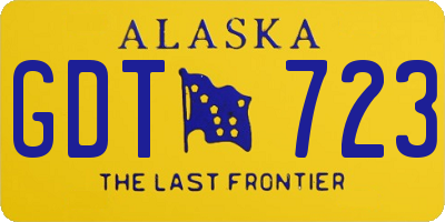 AK license plate GDT723