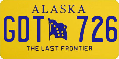 AK license plate GDT726