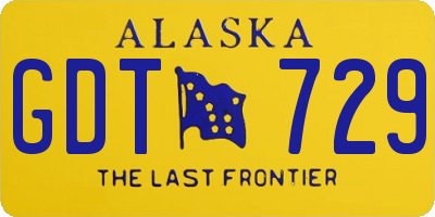 AK license plate GDT729
