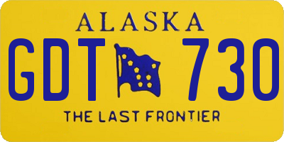 AK license plate GDT730