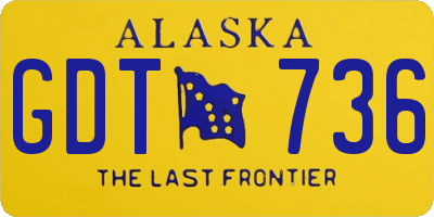 AK license plate GDT736