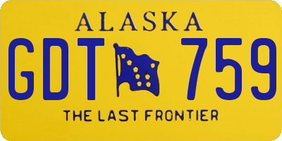 AK license plate GDT759