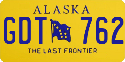 AK license plate GDT762