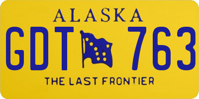 AK license plate GDT763