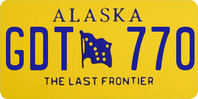 AK license plate GDT770