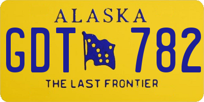 AK license plate GDT782