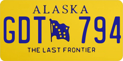 AK license plate GDT794