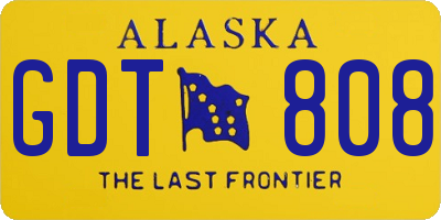 AK license plate GDT808