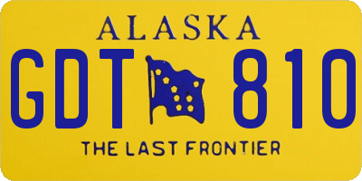 AK license plate GDT810