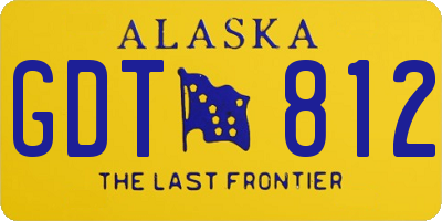 AK license plate GDT812