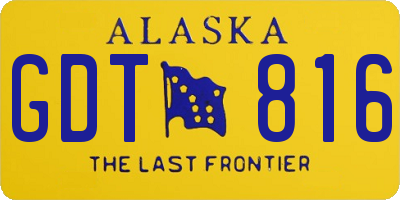 AK license plate GDT816