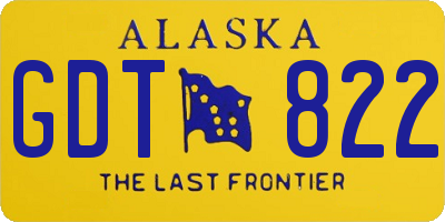 AK license plate GDT822