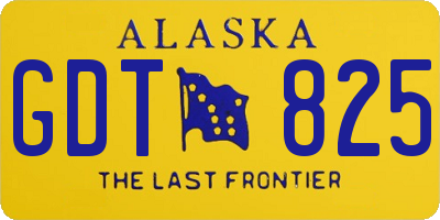 AK license plate GDT825