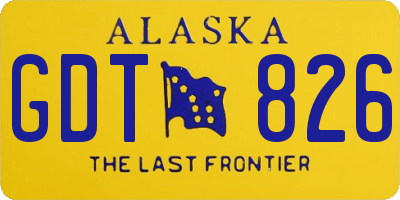 AK license plate GDT826
