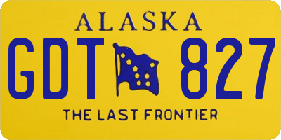 AK license plate GDT827