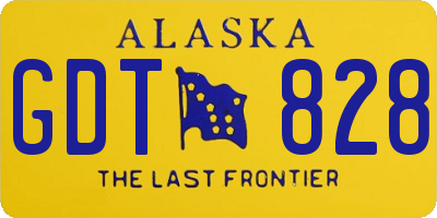 AK license plate GDT828
