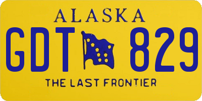 AK license plate GDT829