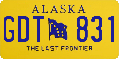 AK license plate GDT831