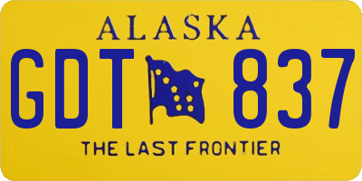AK license plate GDT837