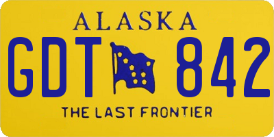 AK license plate GDT842