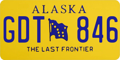 AK license plate GDT846