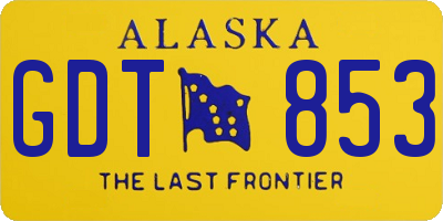 AK license plate GDT853