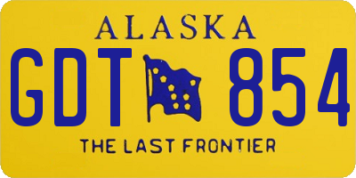 AK license plate GDT854