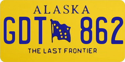 AK license plate GDT862