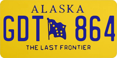 AK license plate GDT864