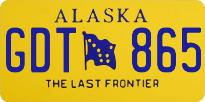 AK license plate GDT865