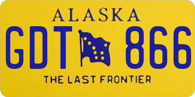 AK license plate GDT866
