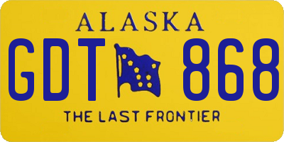 AK license plate GDT868