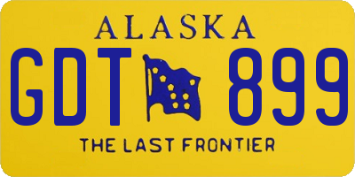 AK license plate GDT899