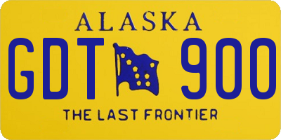 AK license plate GDT900