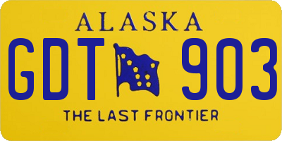 AK license plate GDT903