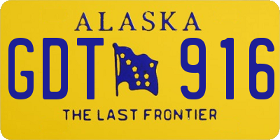 AK license plate GDT916
