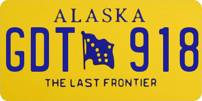AK license plate GDT918