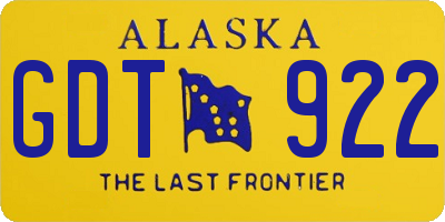 AK license plate GDT922