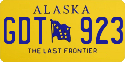 AK license plate GDT923