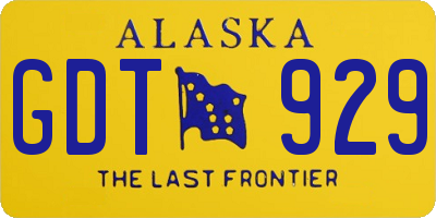 AK license plate GDT929