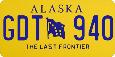 AK license plate GDT940