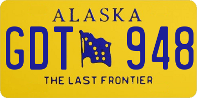 AK license plate GDT948