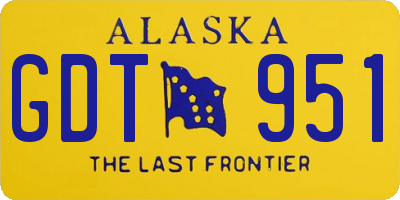 AK license plate GDT951