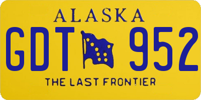 AK license plate GDT952