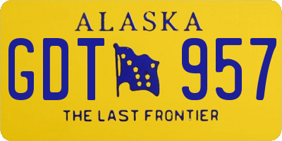 AK license plate GDT957