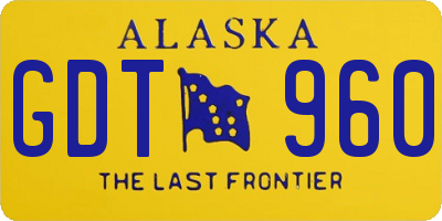 AK license plate GDT960